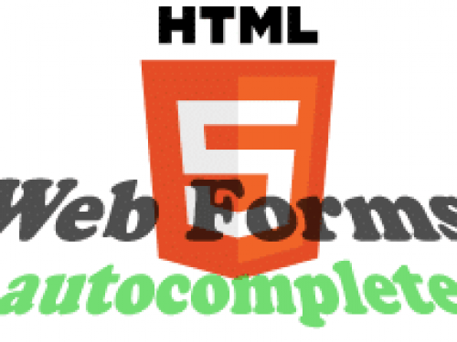 Web Formulaires HTML5 Autocomplete