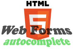 HTML5 autocomplete
